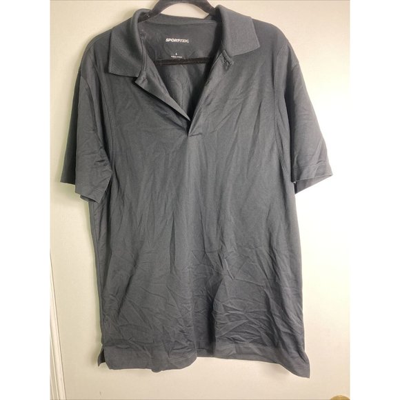 Sport-tek L Black Collared Short Sleeve Polo - Picture 2 of 4